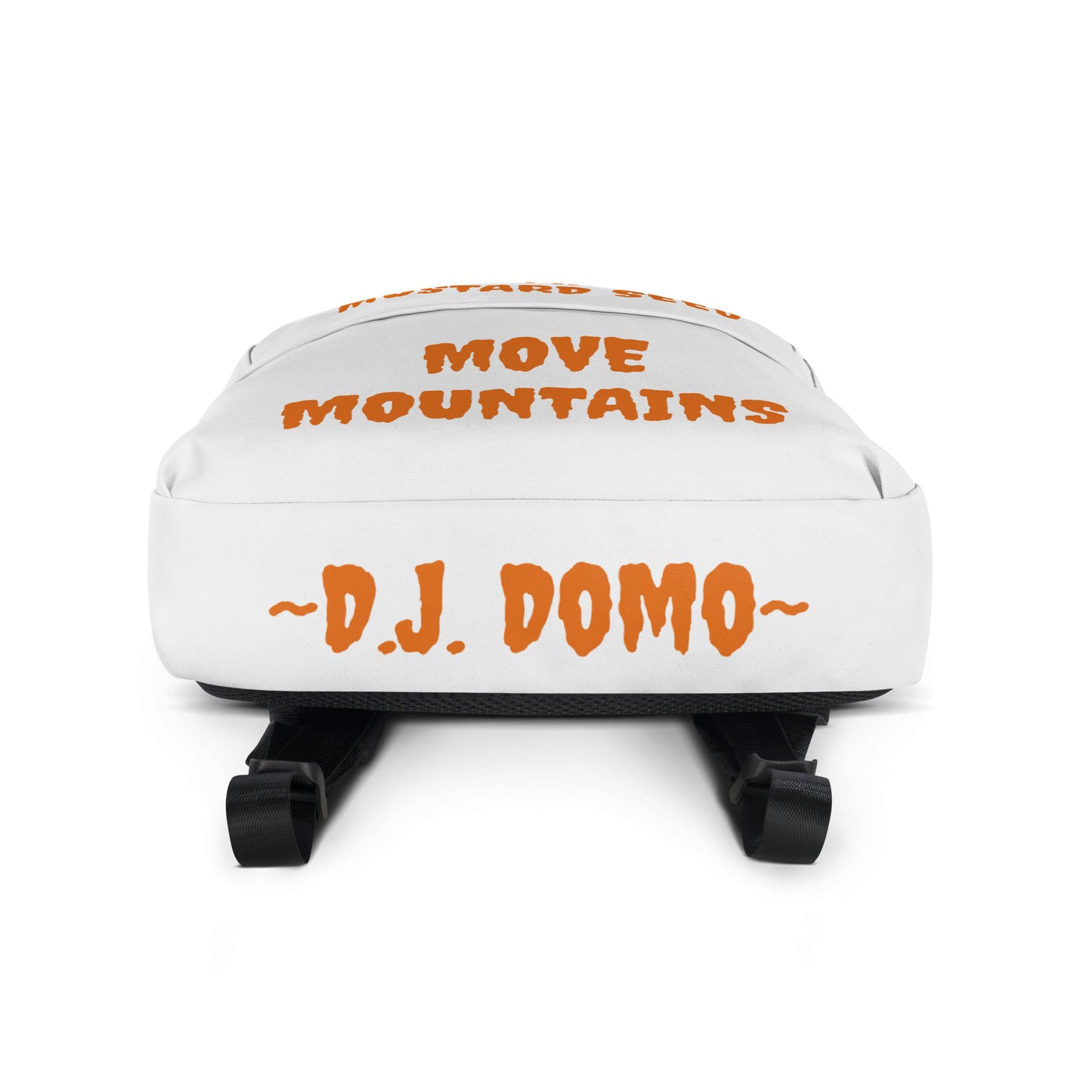 D.J. Domo "Move Mountain" Backpack White/Rust Orange