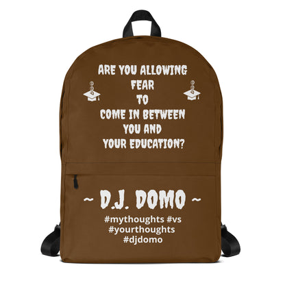 D.J. Domo DQOI Pt 1 "FEAR" Backpack Brown/White