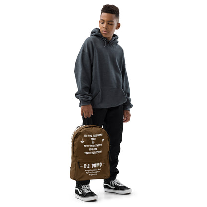 D.J. Domo DQOI Pt 1 "FEAR" Backpack Brown/White