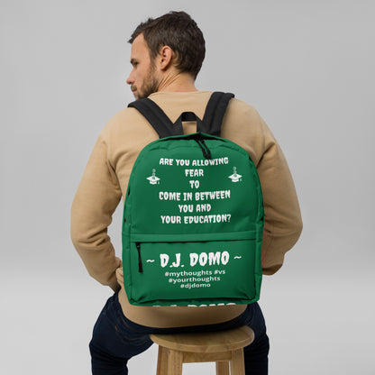 D.J. Domo DQOI Pt 1 "FEAR" Backpack Green/White