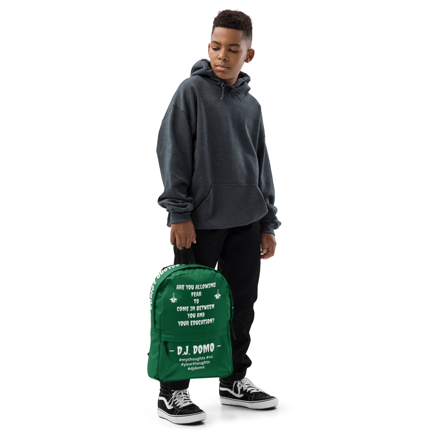 D.J. Domo DQOI Pt 1 "FEAR" Backpack Green/White