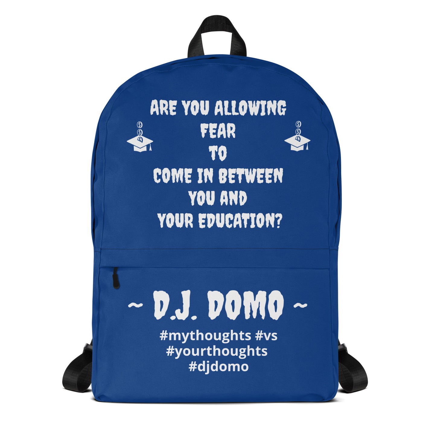 D.J. Domo DQOI Pt 1 "FEAR" Backpack Dark Blue/White