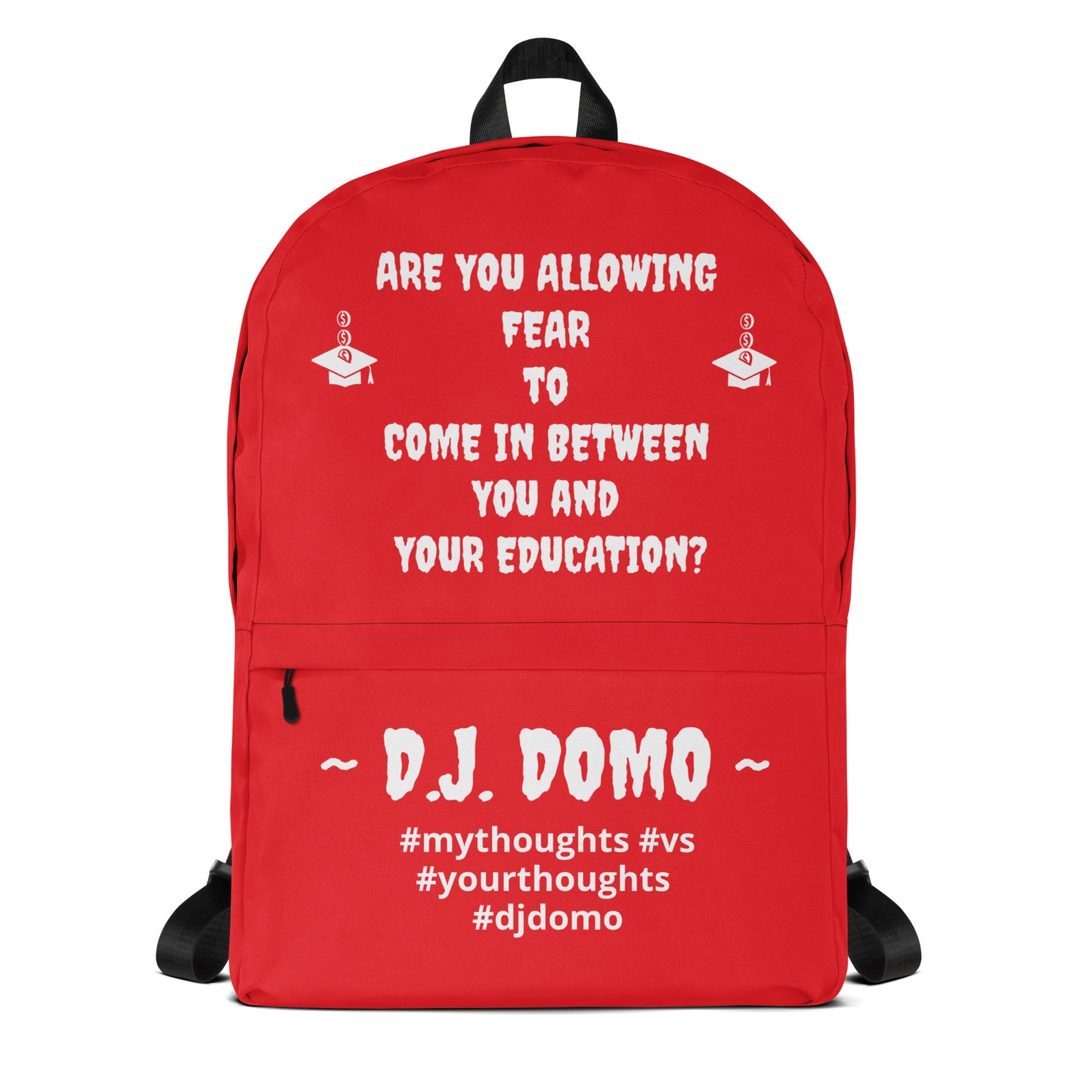 D.J. Domo DQOI Pt 1 "FEAR" Backpack Red/White