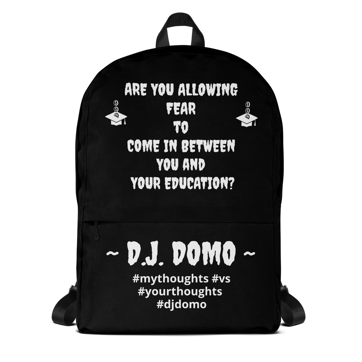 D.J. Domo DQOI Pt 1 "FEAR" Backpack Black/White