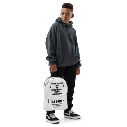 D.J. Domo DQOI Pt 1 "FEAR" Backpack White/Black