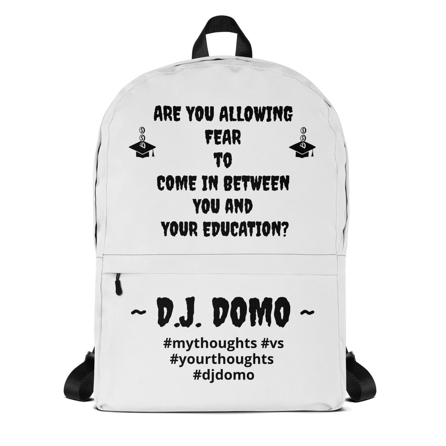 D.J. Domo DQOI Pt 1 "FEAR" Backpack White/Black