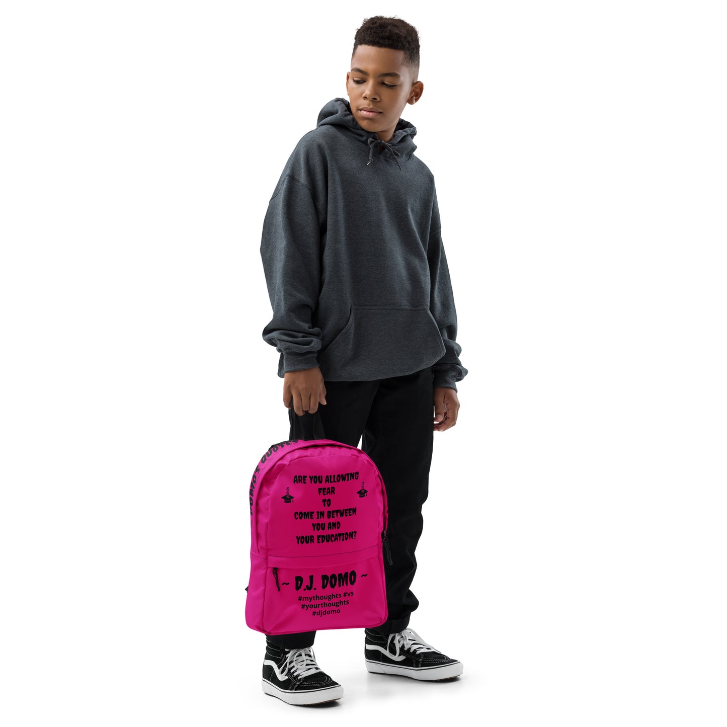 D.J. Domo DQOI Pt 1 "FEAR" Backpack Pink/Black