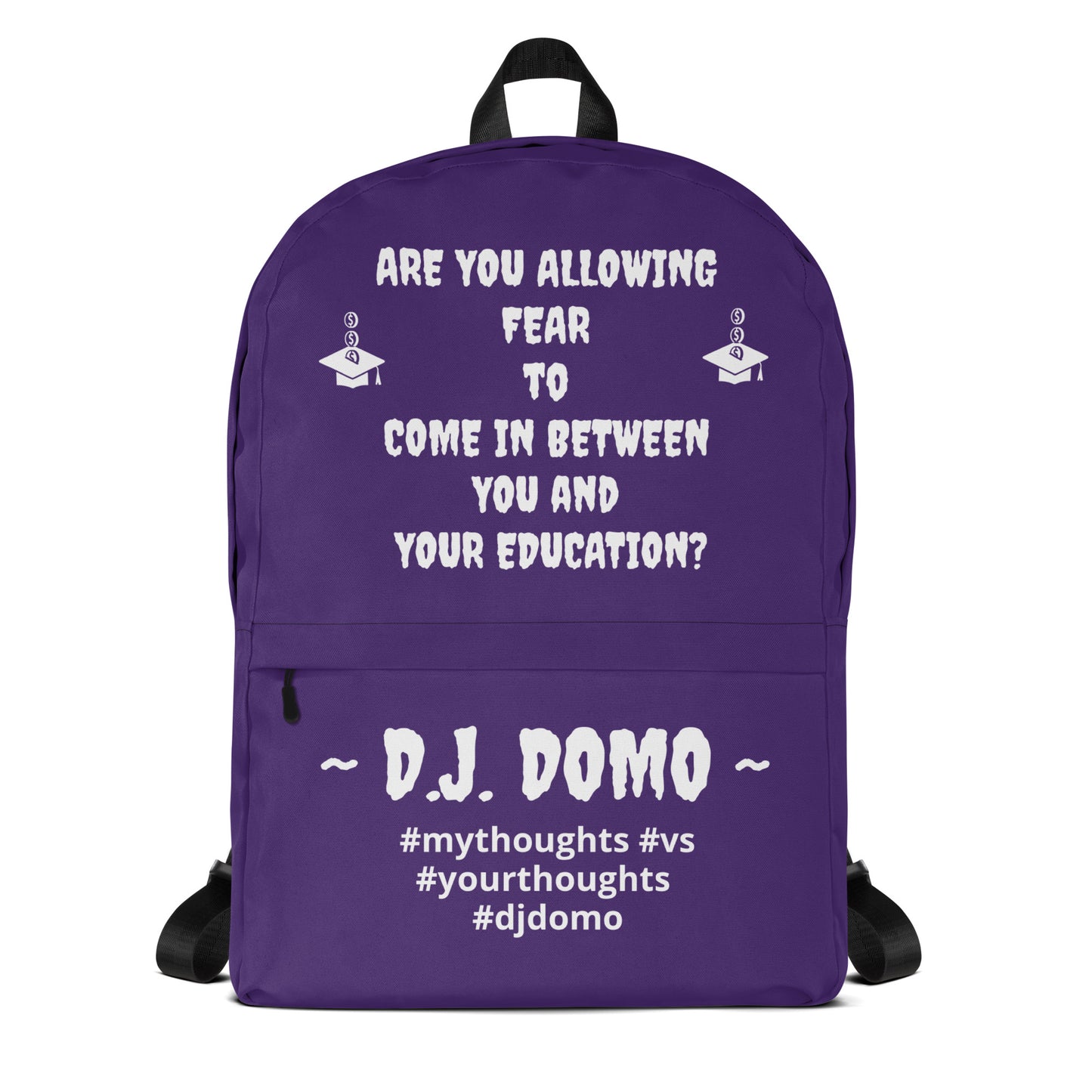 D.J. Domo DQOI Pt 1 "FEAR" Backpack Purple/White