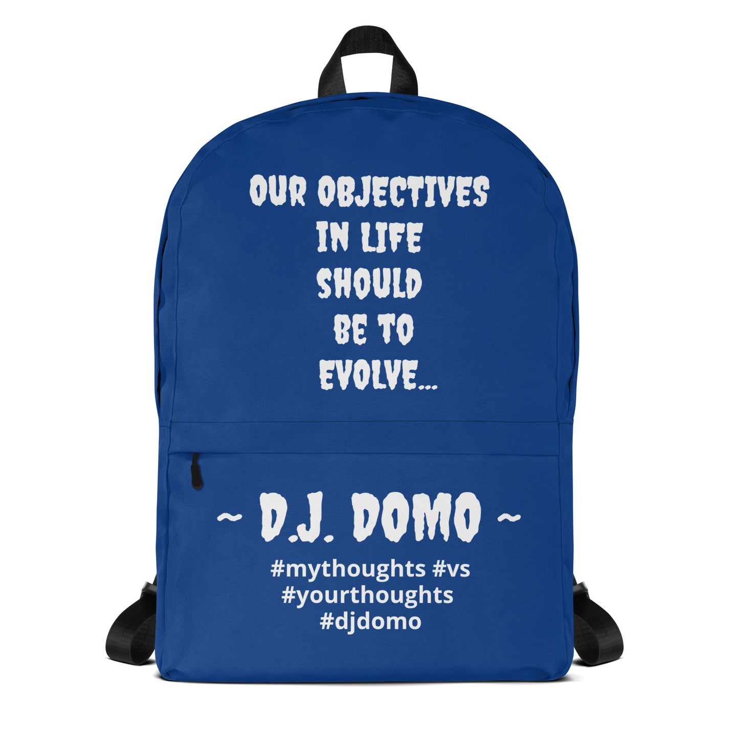 D.J. Domo DQOI Pt 1 "Book Objective" Backpack Dark Blue/White