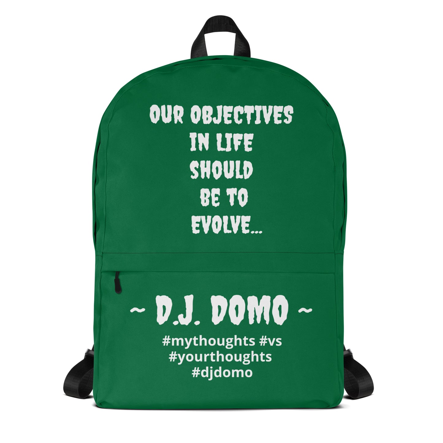 D.J. Domo DQOI Pt 1 "Book Objective" Backpack Green/White