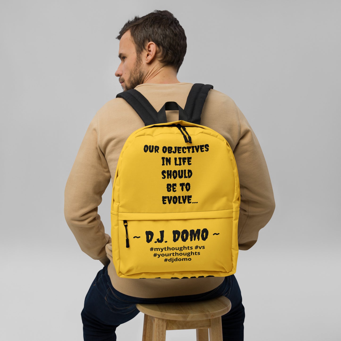 D.J. Domo DQOI Pt 1 "Book Objective" Backpack Gold/Black