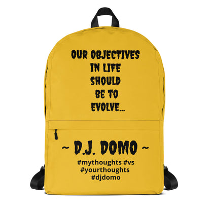 D.J. Domo DQOI Pt 1 "Book Objective" Backpack Gold/Black