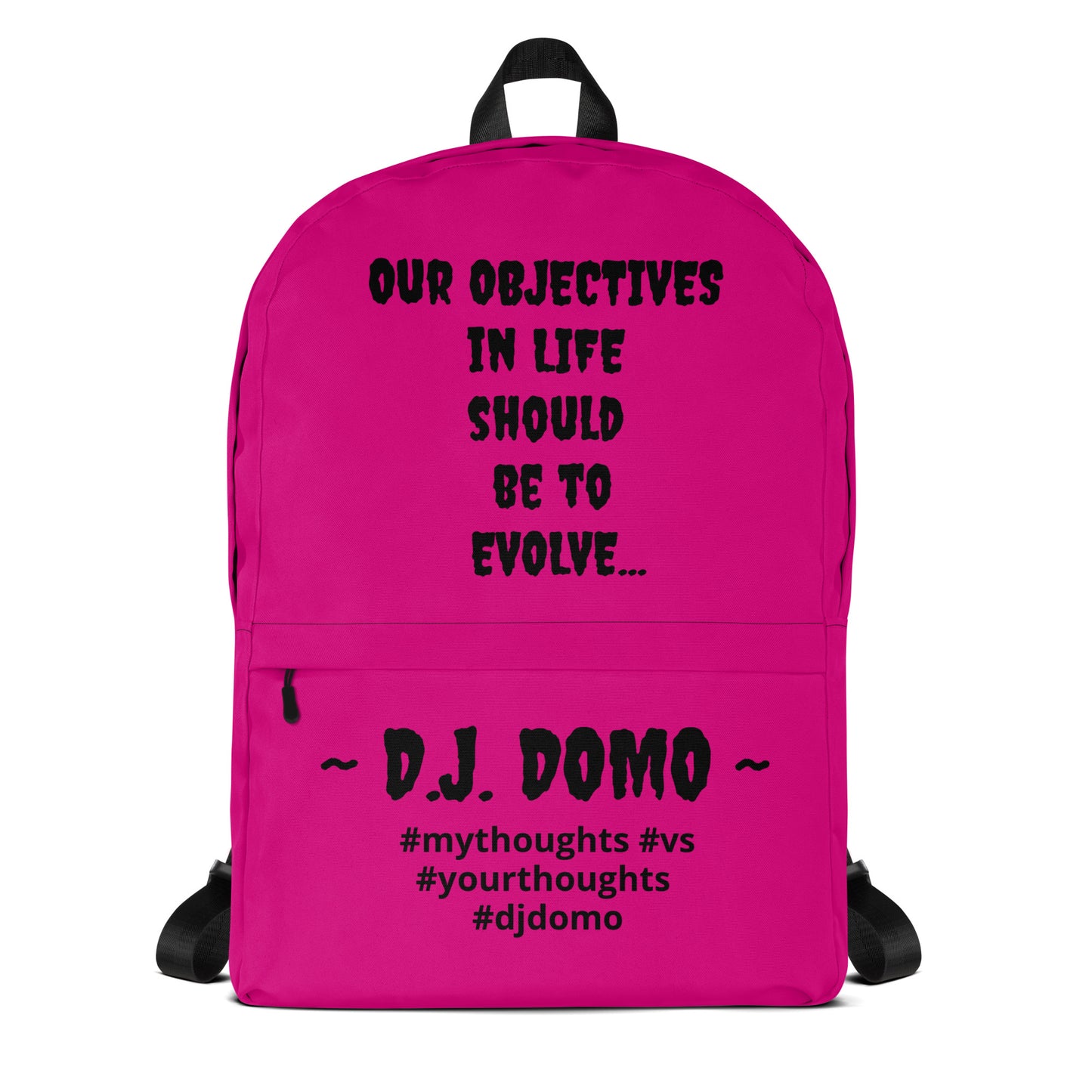 D.J. Domo DQOI Pt 1 "Book Objective" Backpack Pink/Black