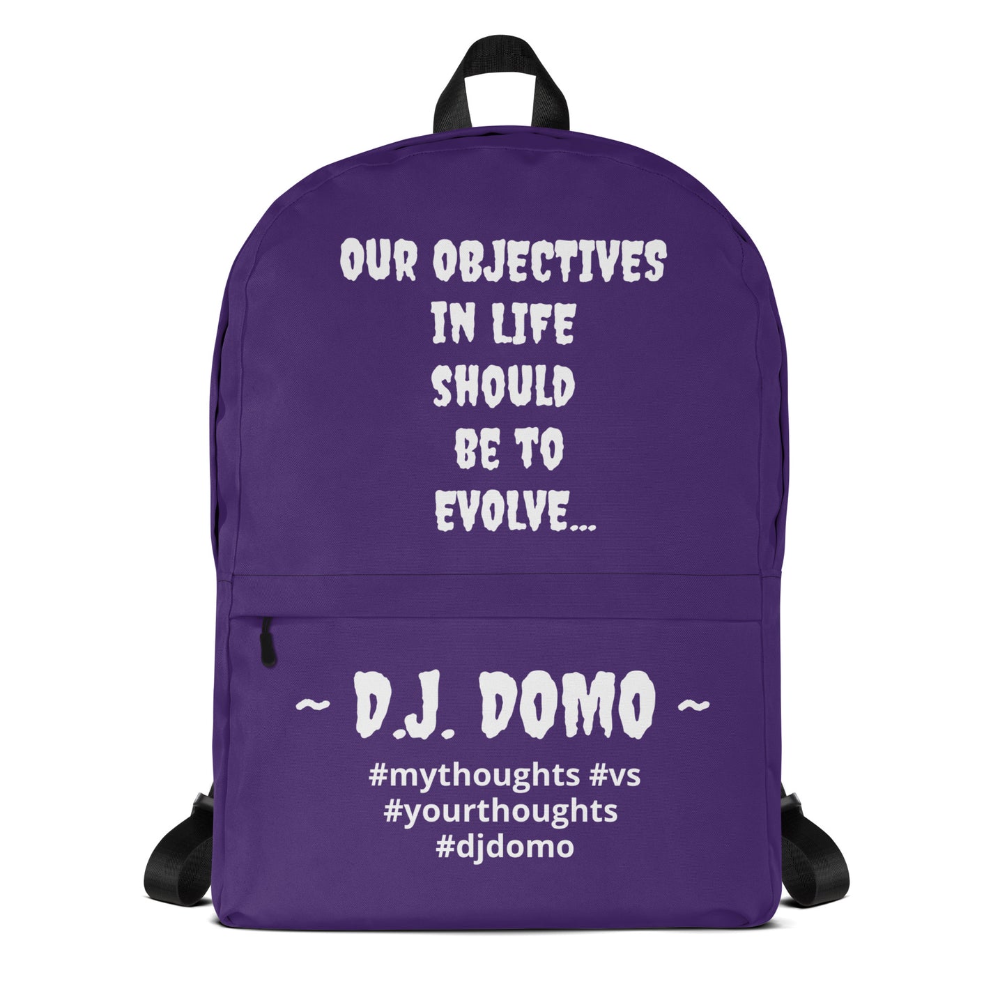 D.J. Domo DQOI Pt 1 "Book Objective" Backpack Purple/White