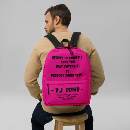 D.J. Domo DQOI Pt 1 "POTENTIAL" Backpack Pink/Black