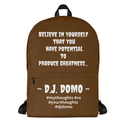 D.J. Domo DQOI Pt 1 "POTENTIAL" Backpack Brown/White