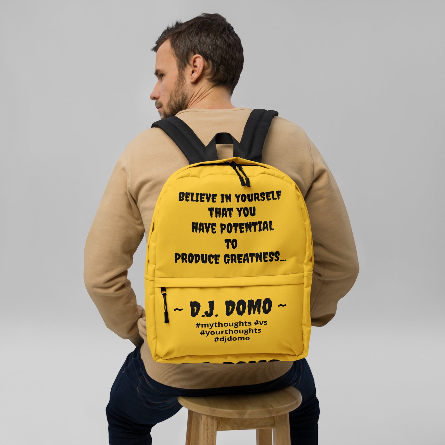 D.J. Domo DQOI Pt 1 "POTENTIAL" Backpack Gold/Black