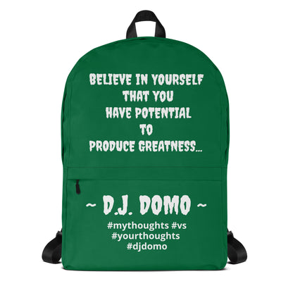 D.J. Domo DQOI Pt 1 "POTENTIAL" Backpack Green/White