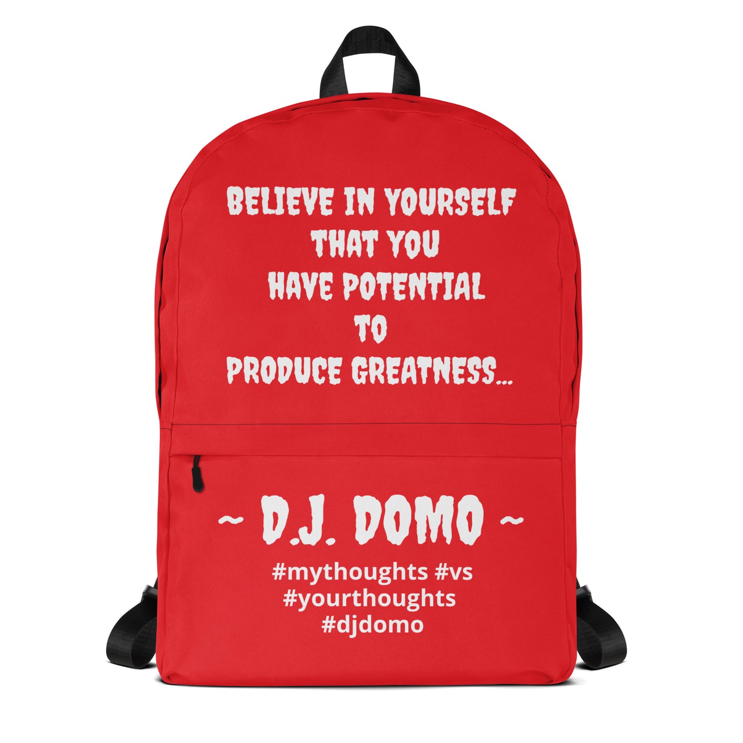 D.J. Domo DQOI Pt 1 "POTENTIAL" Backpack Red/White