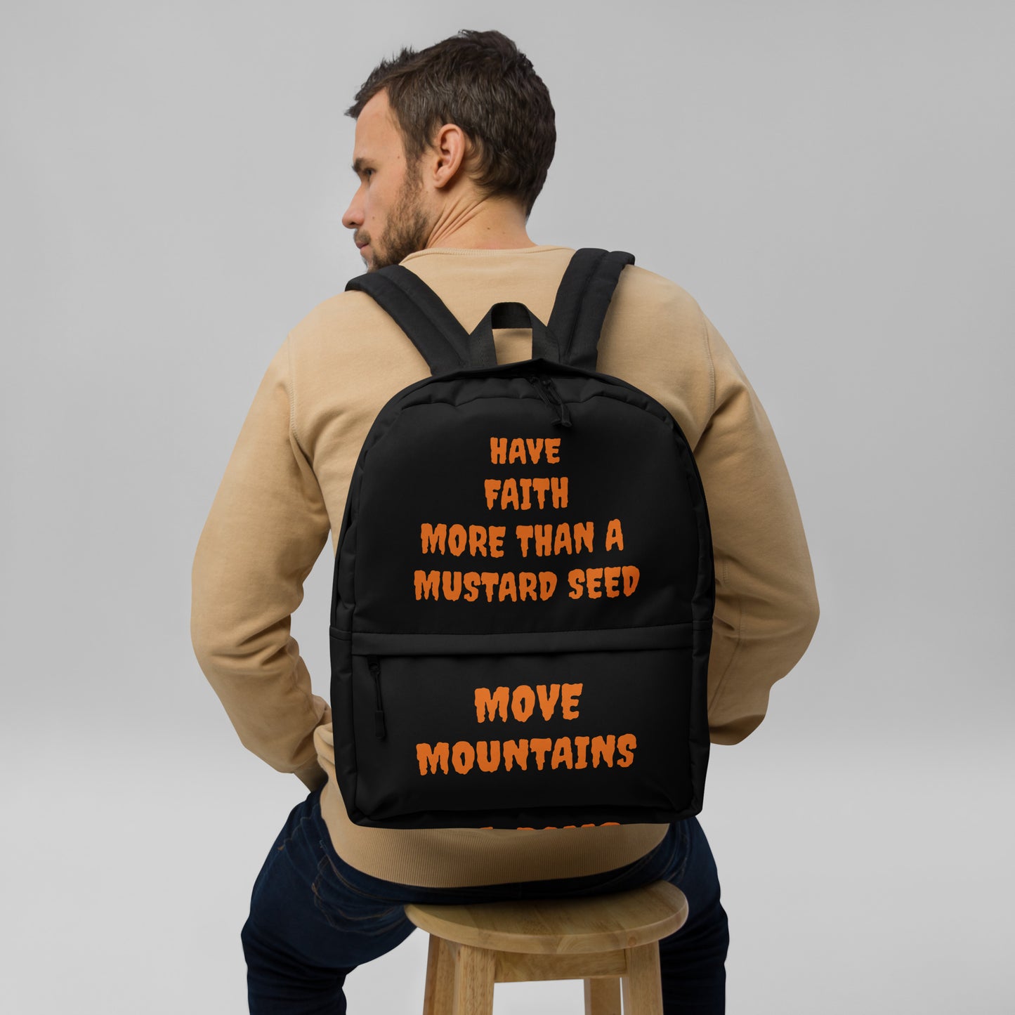 D.J. Domo "Move Mountain" Backpack Black/Rust Orange