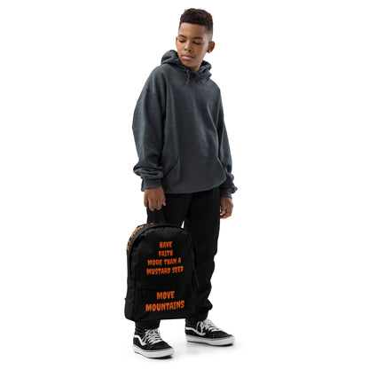 D.J. Domo "Move Mountain" Backpack Black/Rust Orange