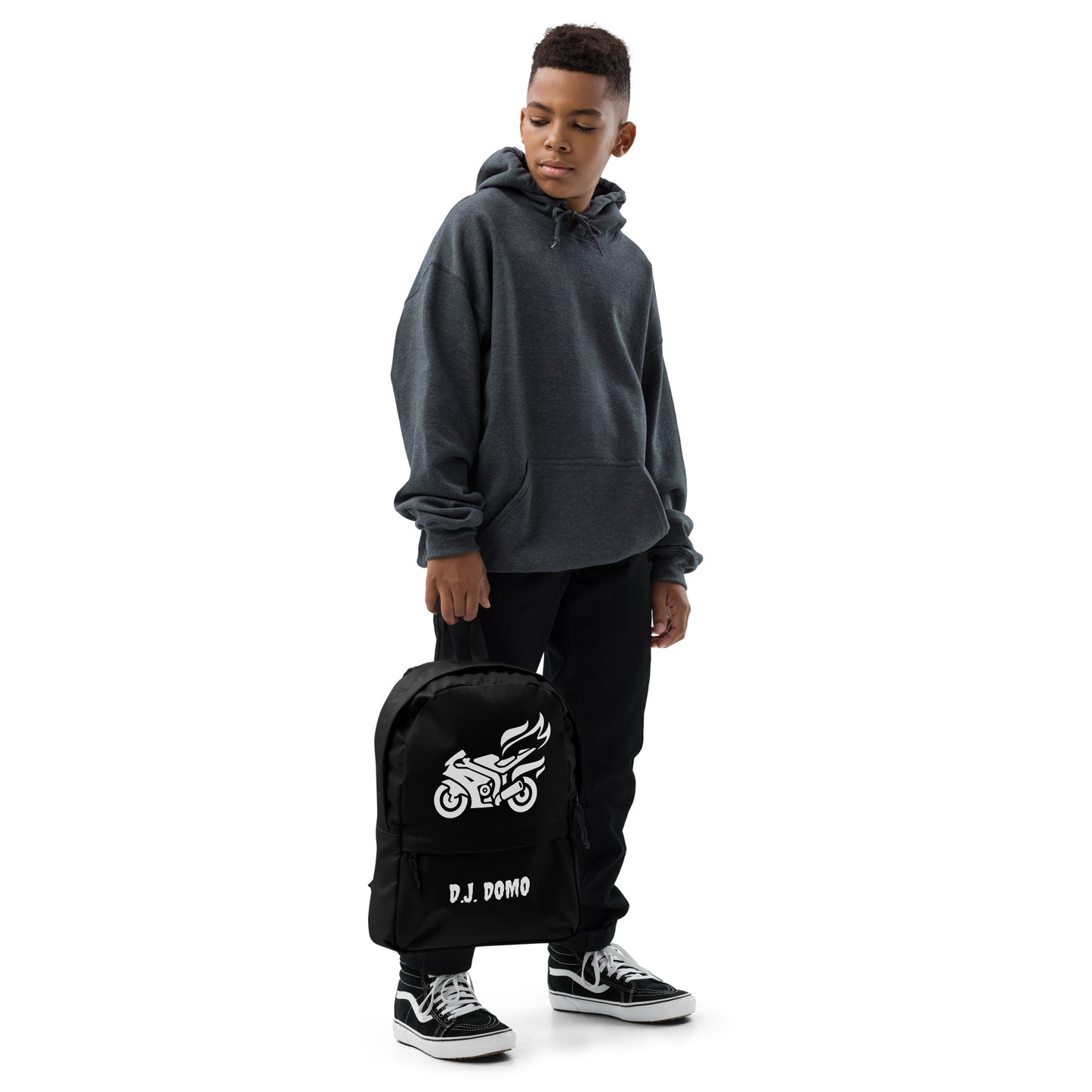 D.J. Domo Biker Backpack Black/White