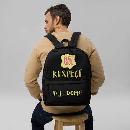 D.J. Domo "RESPECT" Backpack Black/Yellow