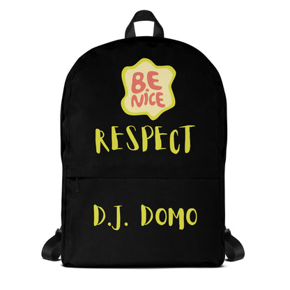 D.J. Domo "RESPECT" Backpack Black/Yellow