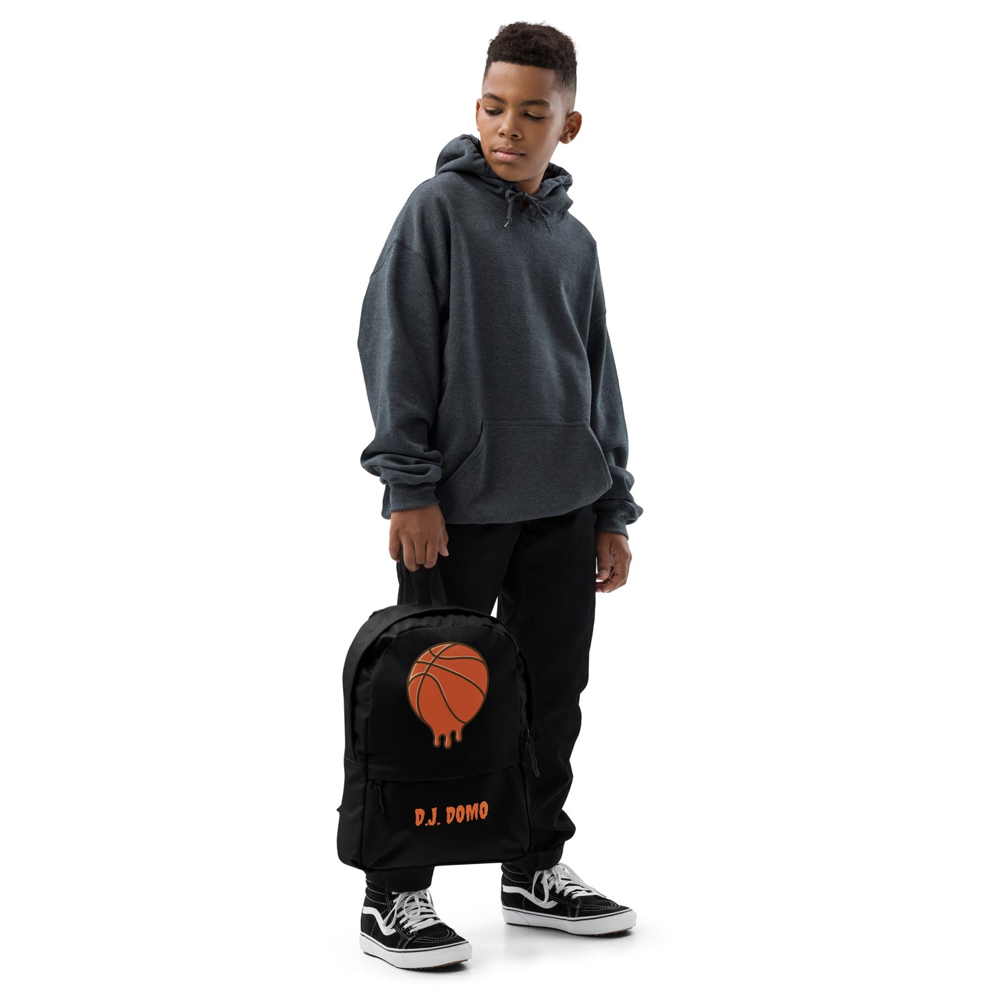 D.J. Domo Melting Basketball Backpack Black/Orange