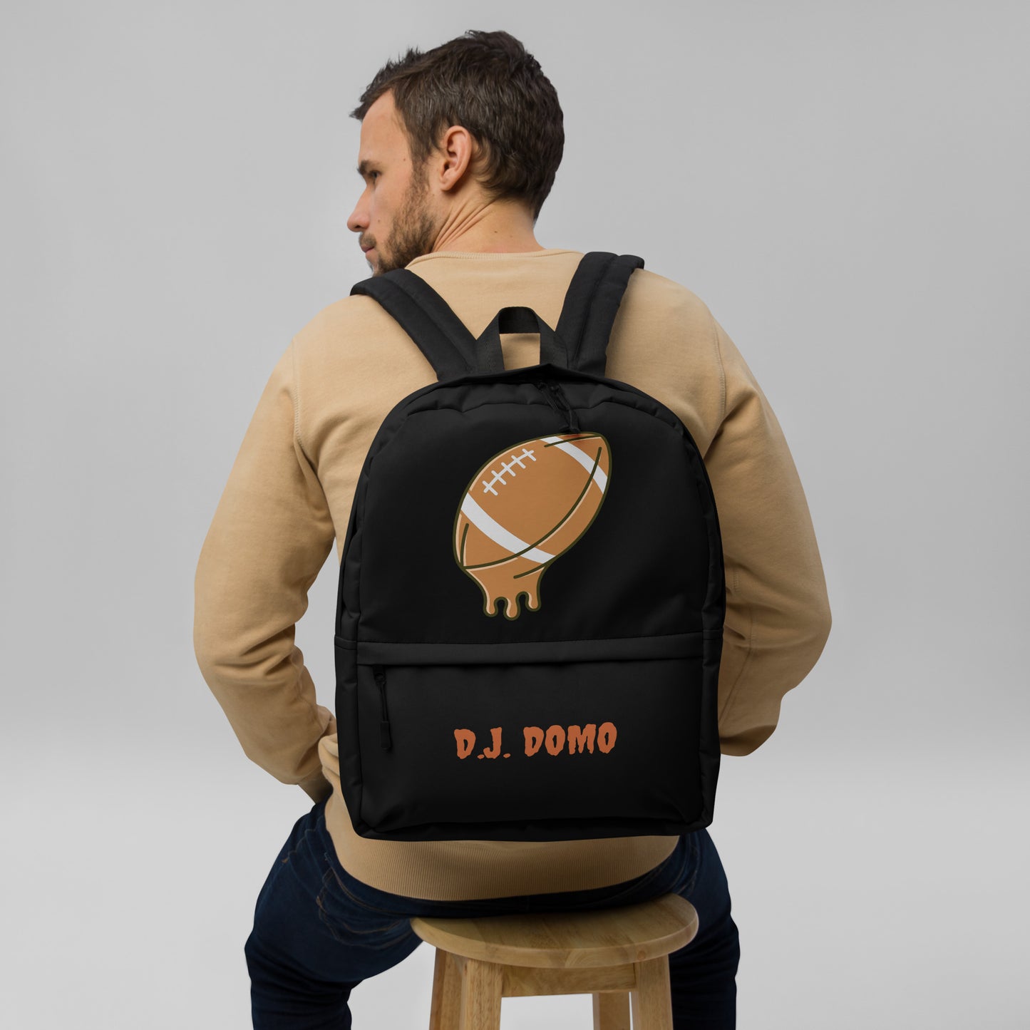 D.J. Domo Melting Football Backpack Black/Brown