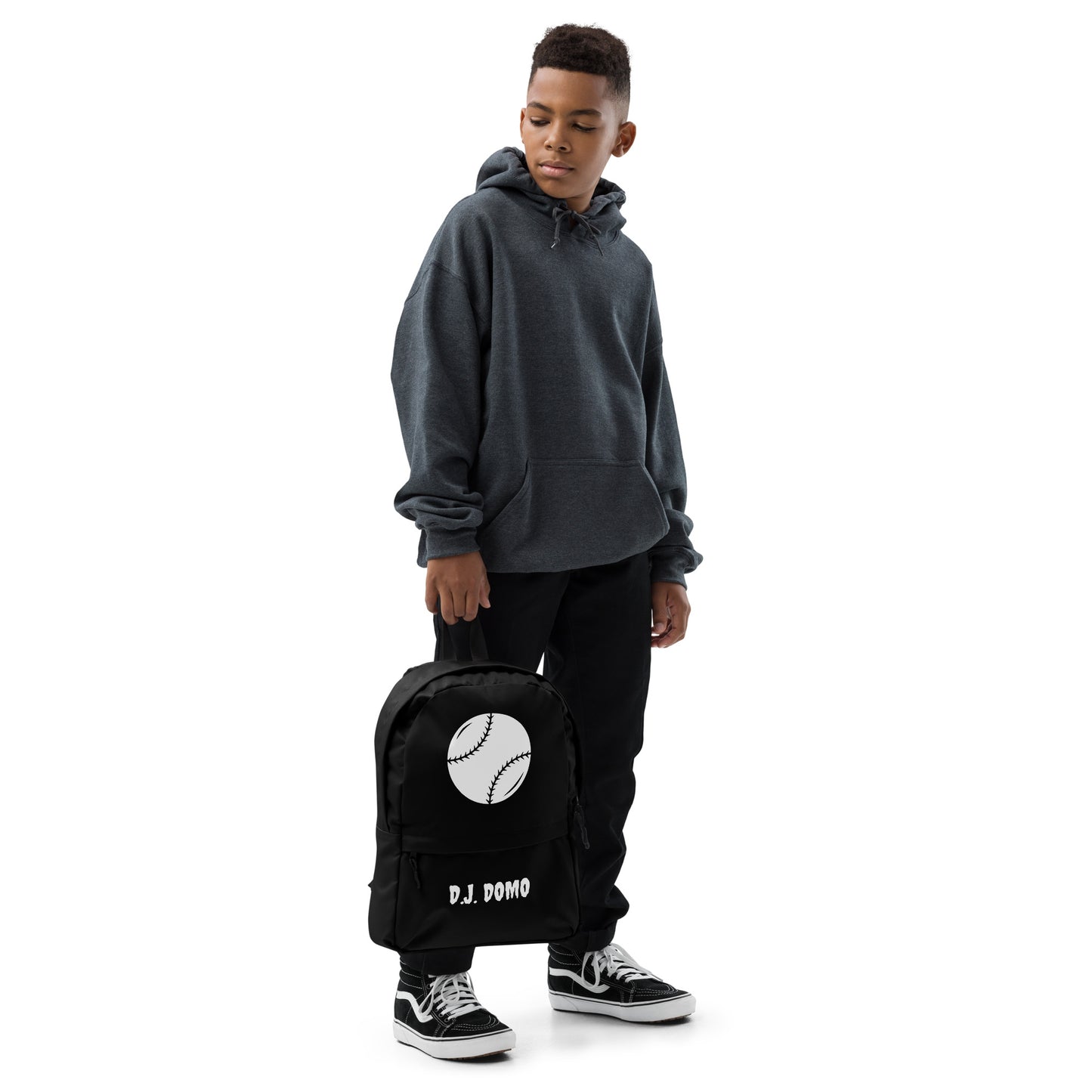 D.J. Domo Baseball Backpack Black/White