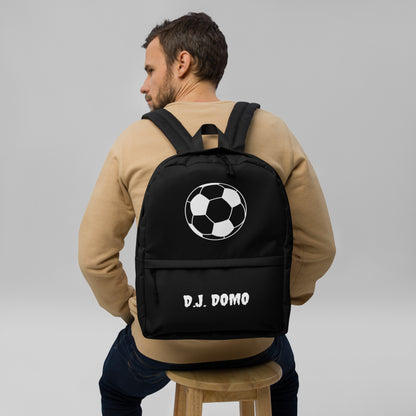 D.J. Domo Soccer Backpack Black/White