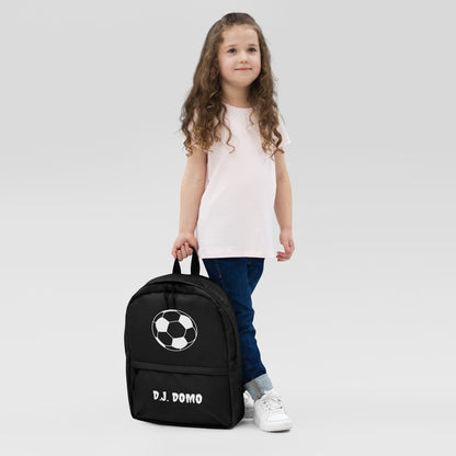 D.J. Domo Soccer Backpack Black/White