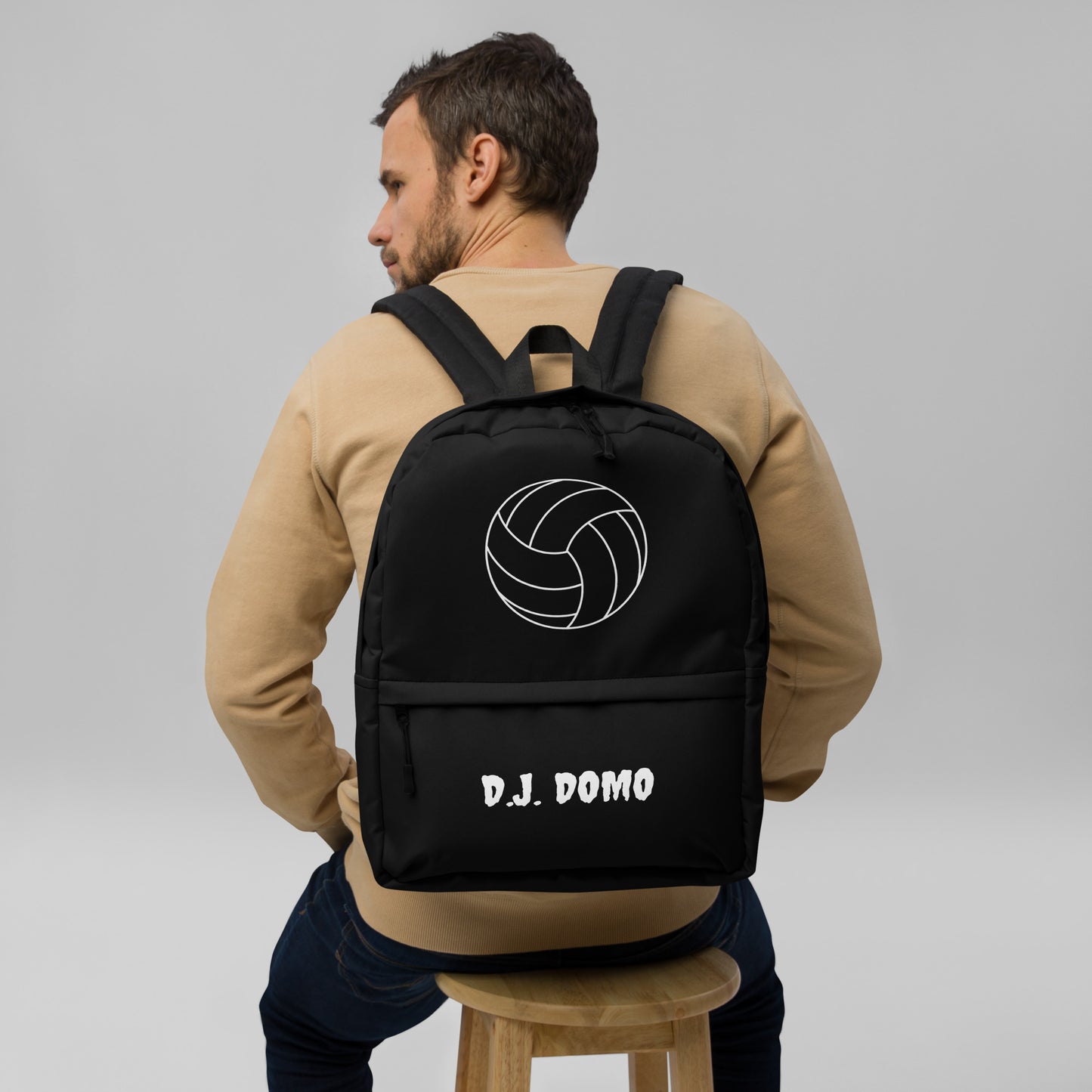 D.J. Domo Volleyball Backpack Black/White