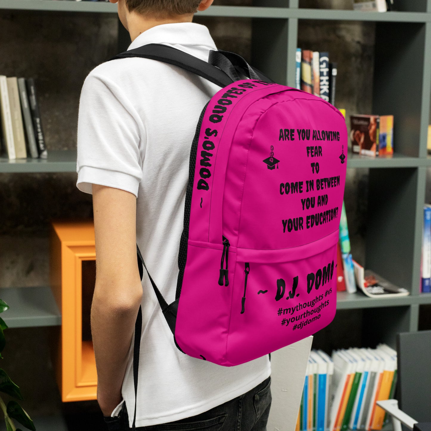 D.J. Domo DQOI Pt 1 "FEAR" Backpack Pink/Black