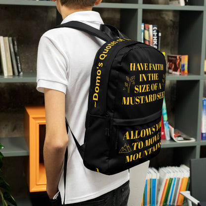 D.J. Domo DQOI Pt 1 "FAITH" Backpack Black/Gold