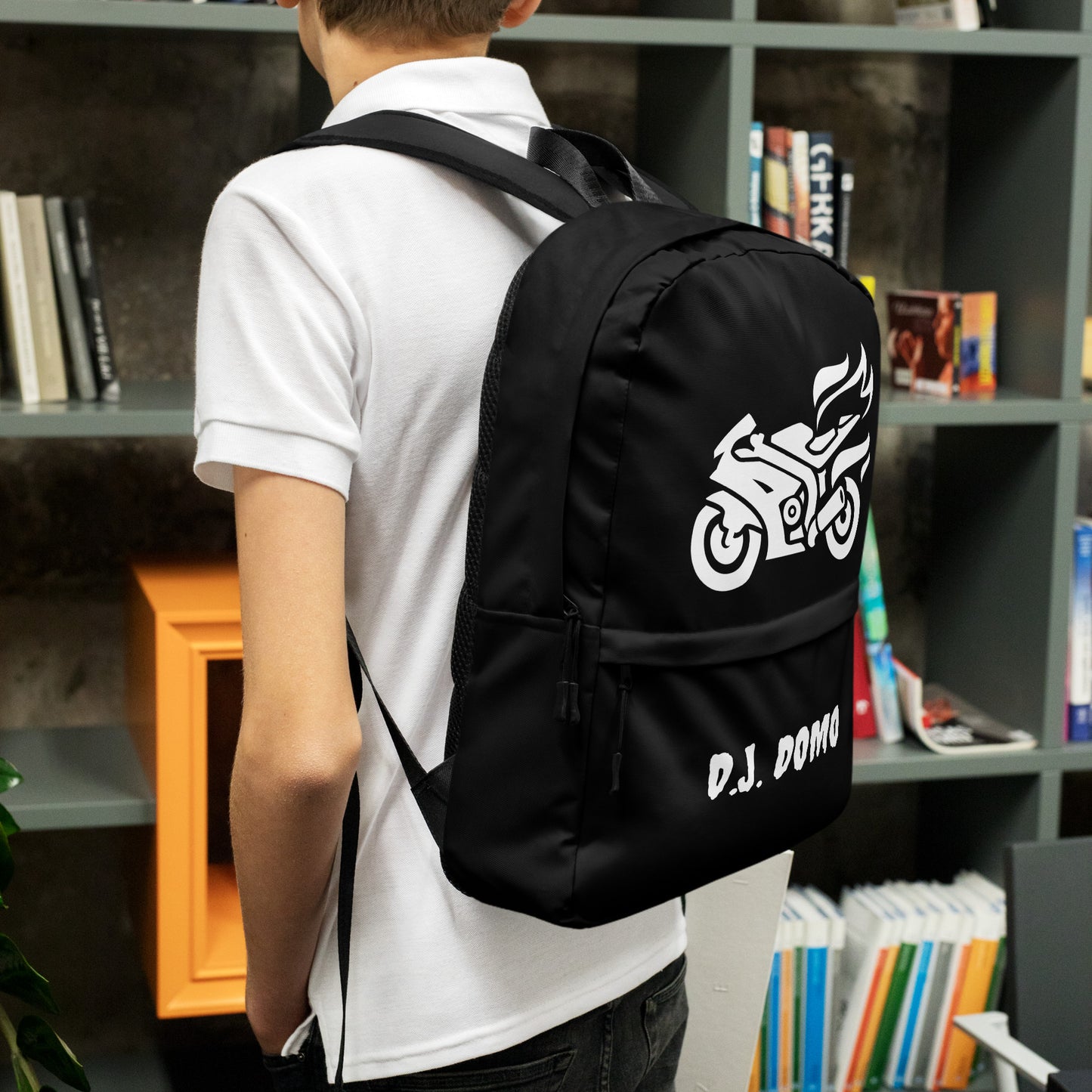 D.J. Domo Biker Backpack Black/White