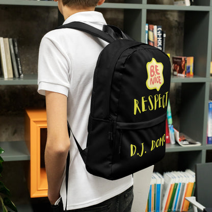 D.J. Domo "RESPECT" Backpack Black/Yellow