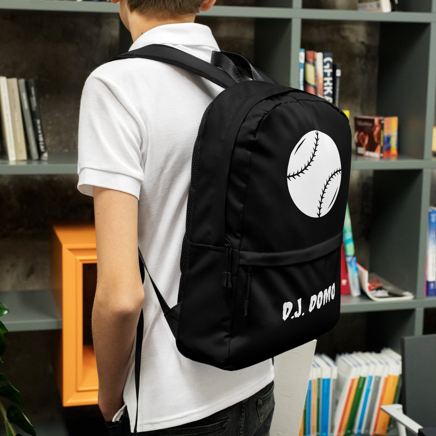 D.J. Domo Baseball Backpack Black/White