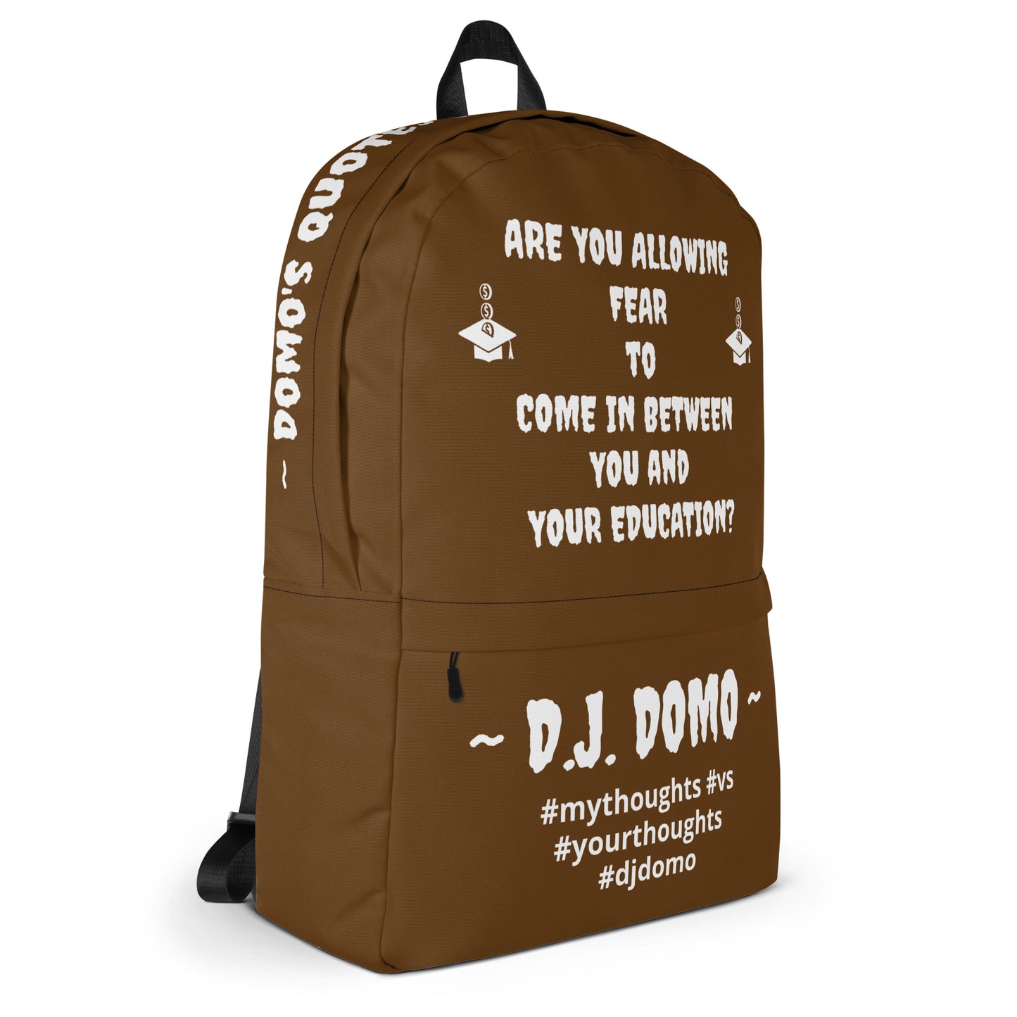 D.J. Domo DQOI Pt 1 "FEAR" Backpack Brown/White