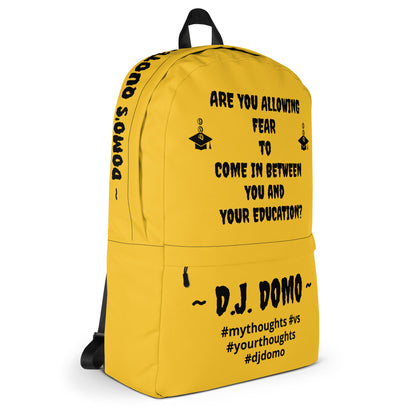 D.J. Domo DQOI Pt 1 "FEAR" Backpack Gold/Black