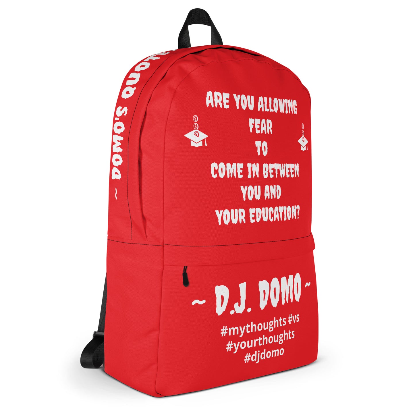 D.J. Domo DQOI Pt 1 "FEAR" Backpack Red/White