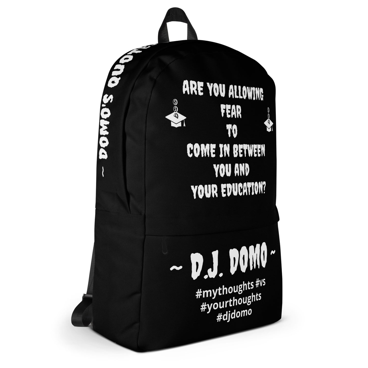 D.J. Domo DQOI Pt 1 "FEAR" Backpack Black/White