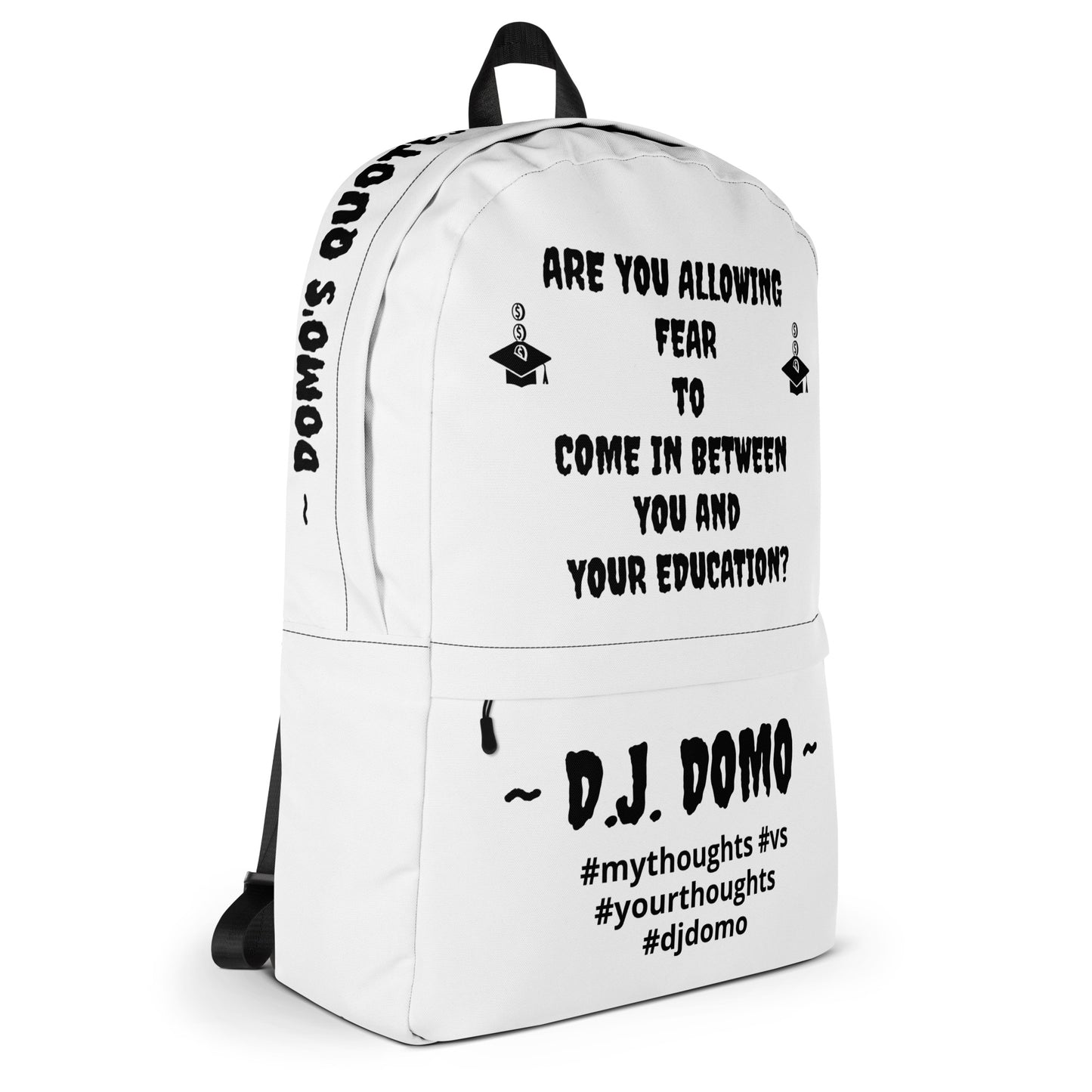 D.J. Domo DQOI Pt 1 "FEAR" Backpack White/Black