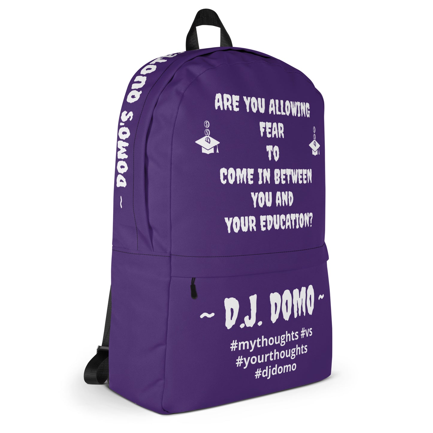 D.J. Domo DQOI Pt 1 "FEAR" Backpack Purple/White