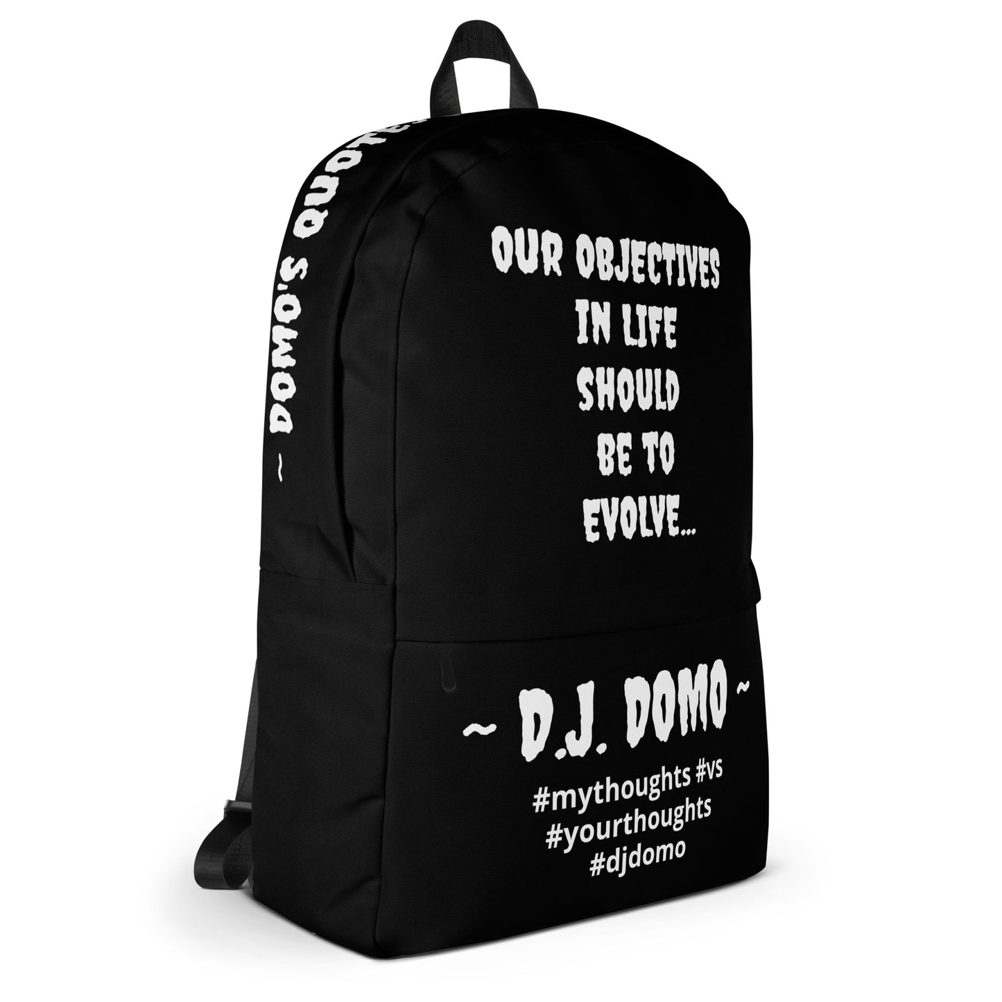 D.J. Domo DQOI Pt 1 "Book Objective" Backpack Black/White