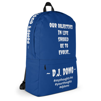 D.J. Domo DQOI Pt 1 "Book Objective" Backpack Dark Blue/White