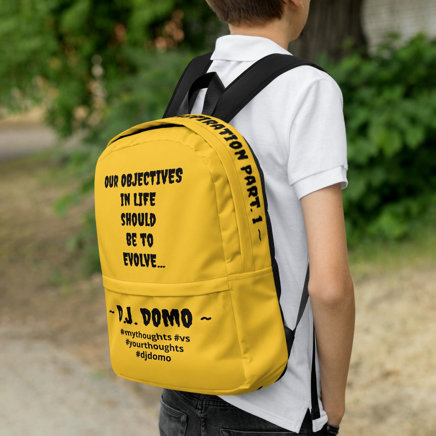 D.J. Domo DQOI Pt 1 "Book Objective" Backpack Gold/Black