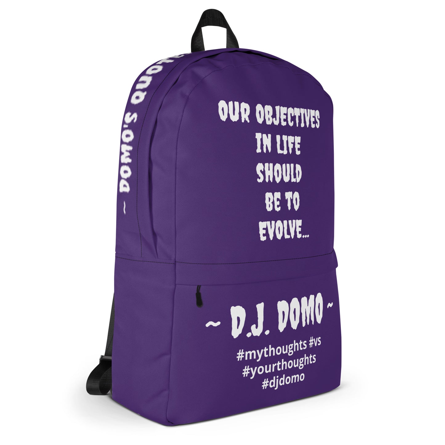 D.J. Domo DQOI Pt 1 "Book Objective" Backpack Purple/White