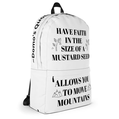 D.J. Domo DQOI Pt 1 "FAITH" Backpack White/Black